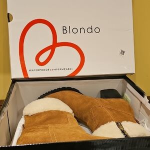 Blondo Camel Suede Waterproof Boots